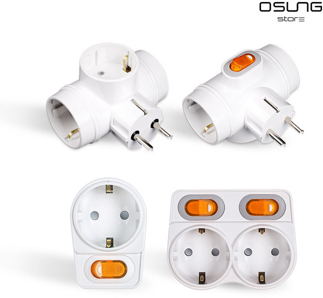 국산 멀티탭 어댑터 L자1구 L자2구 T자스위치 T자 콘센트 플러그 1구 2구 3구, 일반T자, 1개