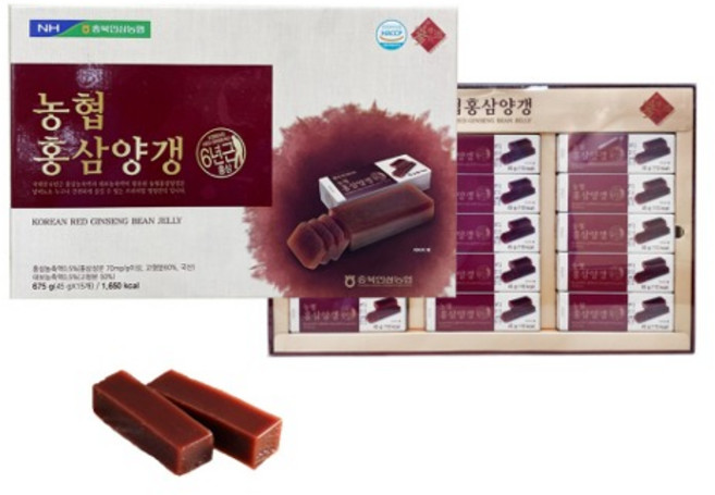 충북인삼농협 홍삼양갱 45g x 15개, 1개