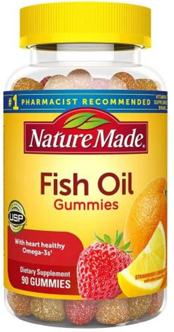 네이처 메이드 젤리형 오메가3 피쉬 오일 90정 Omega 3 Fish Oil Gummies, 1개 - 쿠팡
