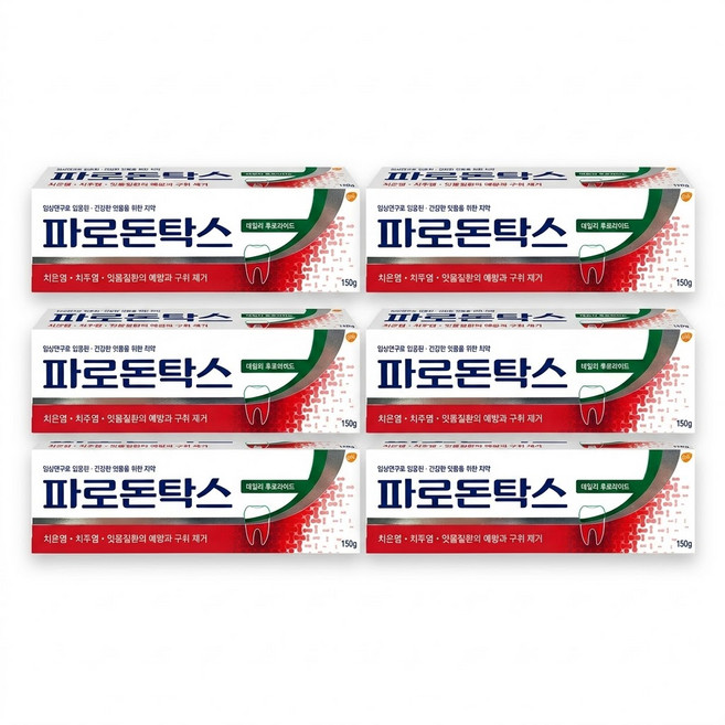파로돈탁스 쿨링민트치약 100G X 6개