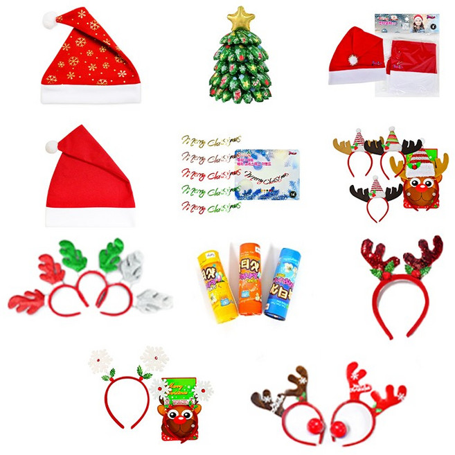 파티클럽 크리스마스 연말파티 소품 파티풍선, 캘리메리크리스마스가랜드 레드