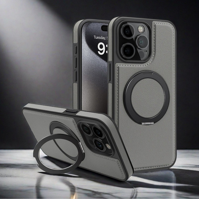 商務皮革無線充電防摔手機殼 適用於iPhone 14Pro