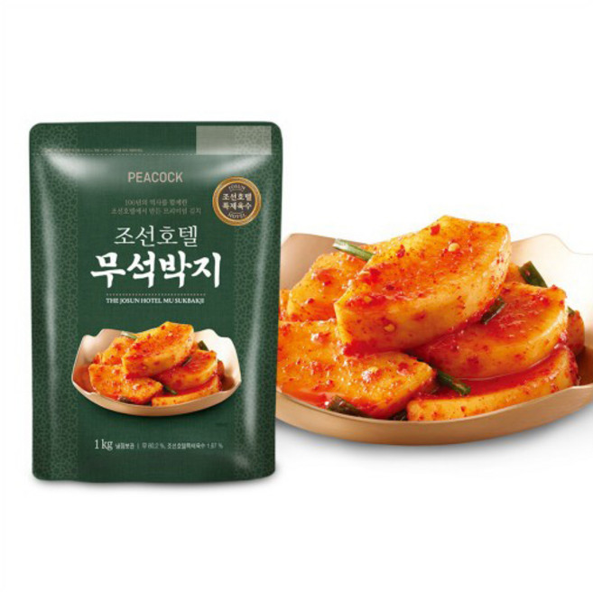 [피코크] 조선호텔 무석박지 2kg (1kgx2팩), 단일상품_기타_상세페이지참조
