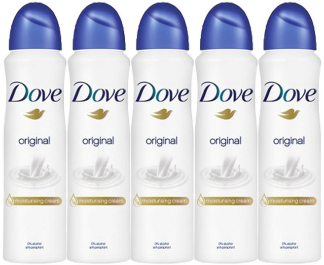 도브 데오드란트 스프레이 오리지날 150ml, 5개