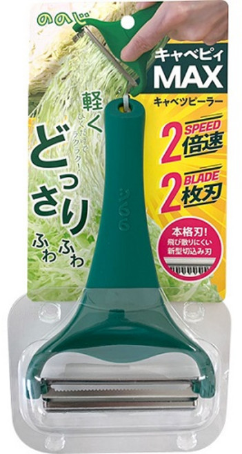 노노지 캬베피 맥스 양배추 필러 채칼 CBP-04G, 1개, 그린