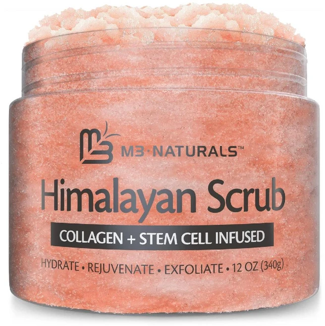 M3 Naturals 강황 스크럽 콜라겐 코코넛 오일 각질 제거 바디 페이스 풋 스킨케어 454g (원산지 미국) - 쿠팡