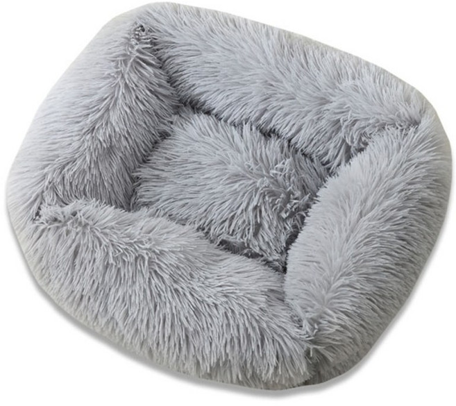 침대 커버스퀘어 개 침대 슈퍼 소프트 따뜻한 플러시 고양이 매트 개 침대 긴 플러시 솔리드 컬러 애완 동물 침대 고양이 매트 작은 중형 대형 애완 동물