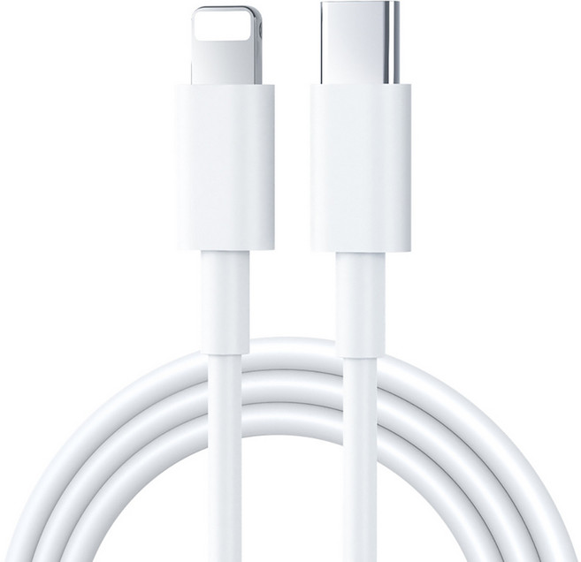 아이폰 라이트닝 PD 30W 고속 충전 케이블 USB C to 8핀, 1개, 1.5m, 화이트