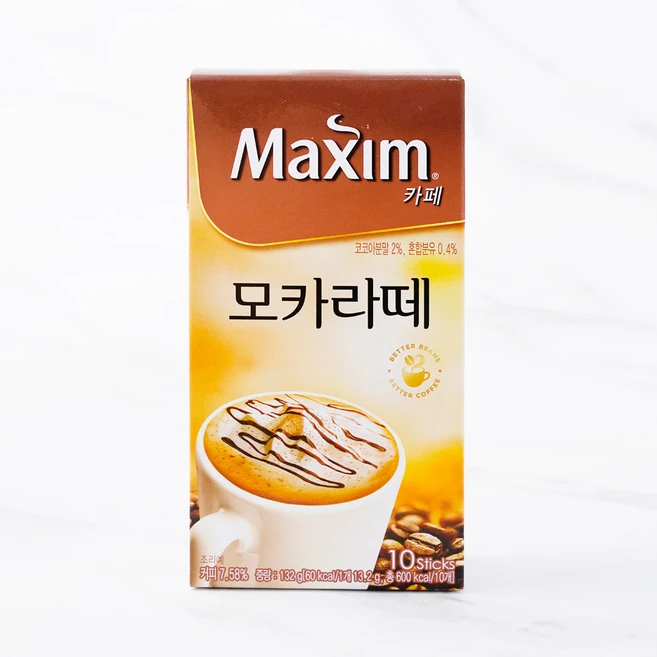 맥심카페 모카라떼 10T 1개, 13.2g, 10개입 - 쿠팡