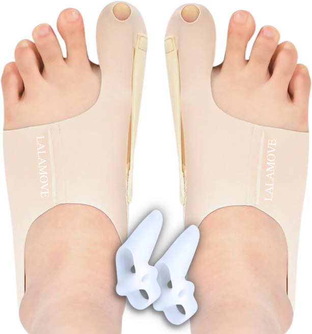 라라무브 엄지발가락 분리 고정밴드 보호대 좌우2개+메디컬링, 1개, 스킨