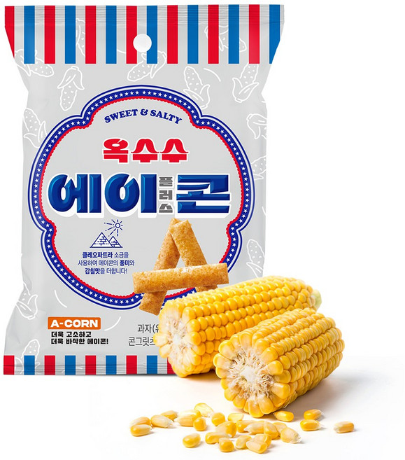 에이플러스콘 1박스(40봉) 국민과자 어린이집간식 옥수수과자 옥수수콘, 40개, 50g