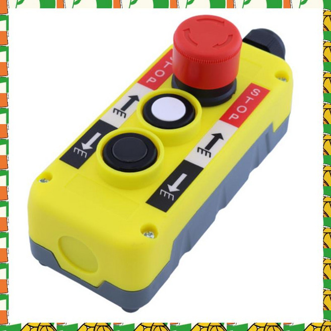 전문 도구 전기 크레인 원격 제어 푸시 버튼 비상 정지 스위치 방수 업다운 호이스트 스위치 내마모성, 01 As shown, 1개