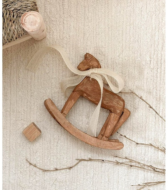 뚜뚜아트 감성 목마 원목 말 흔들 목마 우드 오브제