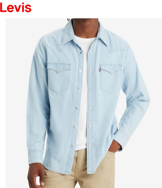 리바이스 스탠다드 데님셔츠 85745-0155 연청