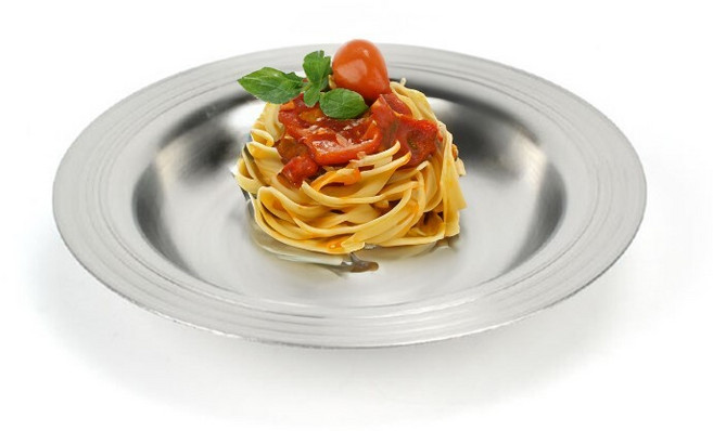 업소용 스텐 라인 원형접시 중 스텐파스타그릇