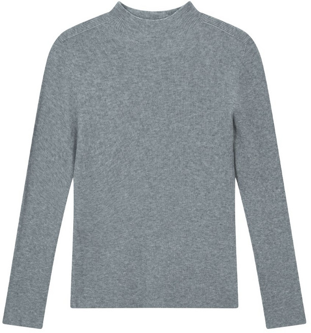 [ FLC ] 홀가먼트 하프 폴라 니트티셔츠 (슬림 목폴라 캐시라이크 울 혼방)