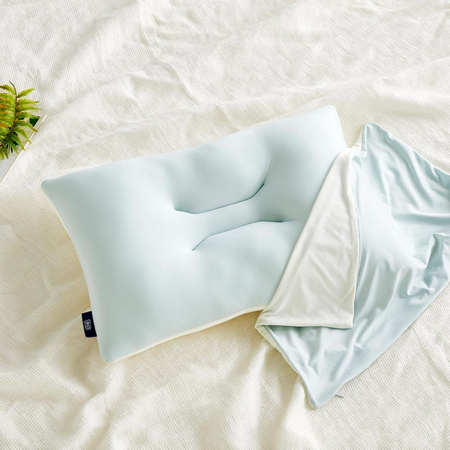 모던하우스 3도씨 익스트림쿨 쫀쫀찹쌀 메모리솜 베개커버세트 35x53 민트아이보리-FP1725002
