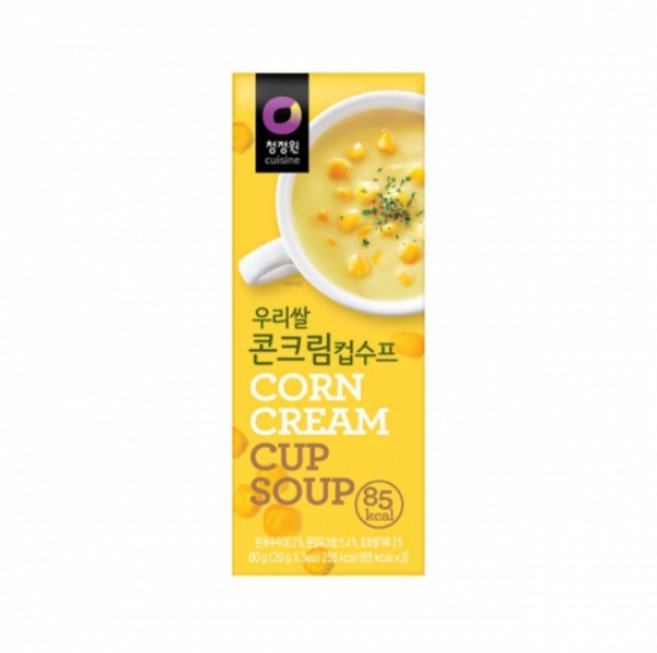 청정원 우리쌀 콘크림 컵수프, 60g, 22개