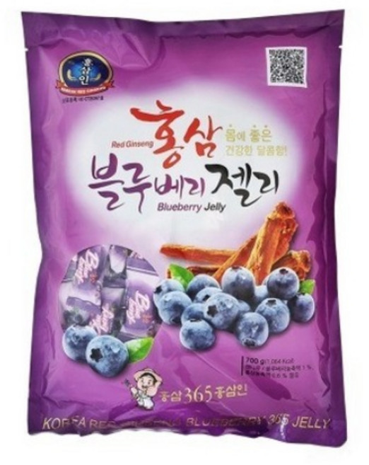 에쓰씨더블유 고려 홍삼 홍삼근 홍미삼 블루베리 젤리, 150g, 1개