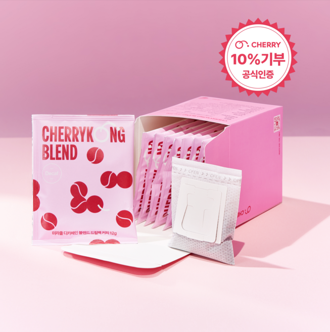 체리콩커피 미라클 디카페인 블렌드 드립백 핸드드립 커피, 1개, 10개입, 12g