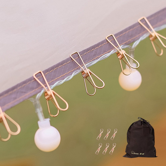 HK.sell 버블버블 앵두전구 클립파우치세트 USB건전지혼용, 5m 50구, 1개