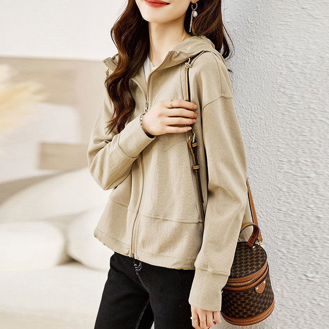 패션고리 여성 캐주얼 데일리 후드 집업 자켓 H694
