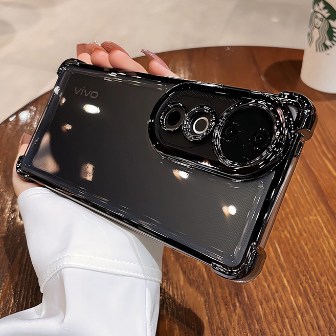 適用 VIVO 手機殼 四角氣囊防摔 晶透 加高加厚