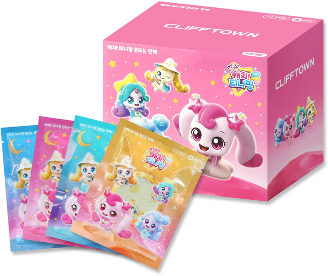 캐치티니핑 어린이용 캐릭터 손난로 30g 흔드는 미니 핫팩 개별포장, 40개