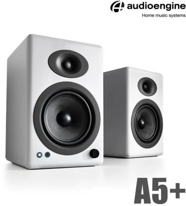 Audioengine A5+ 主動式書架喇叭 aptX HD 藍牙5.0無線傳輸, 白色