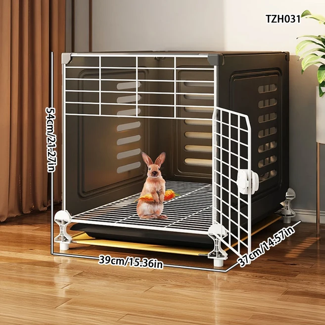 토끼 케이지 가정용 초대형 이중층 실내 특수 자동 배설물 청소 기니피그 2층 플랫폼 작은 집, DIY Cage, 07 Tzh031, 1개