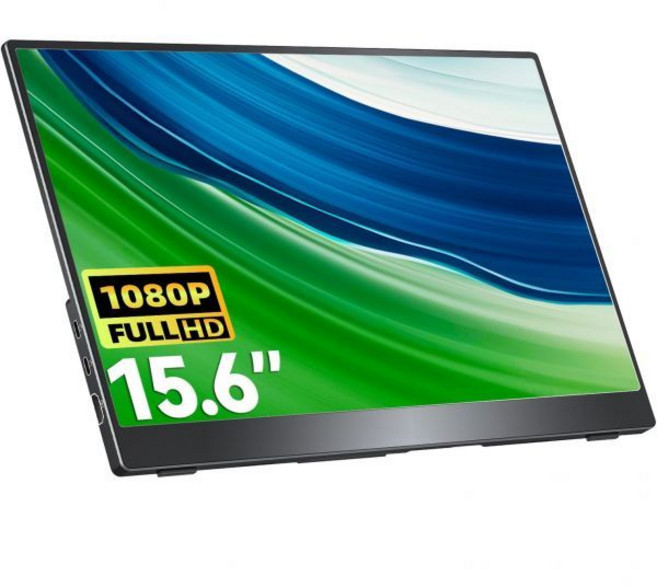 코코파 휴대용 모니터 15.6인치 4K UHD 60Hz 145 sRGB 여행용 USB-C HDMI 화면 포함 노트북 맥북 서피스 PC PS4/5 외장 디스플레이 킥스탠드 V, 15.6 Inch, 1080P 85% sRGB