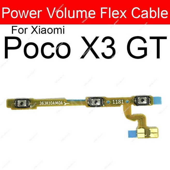 GT NFC 플렉스 버튼 F2 Poco 케이블 측면 Reloaded M2 OFF X3 5G 전원 Pro F3 리본 Xiaomi M3 수리 X2 ON 부품 볼륨 F1, 1개, Poco X3 GT