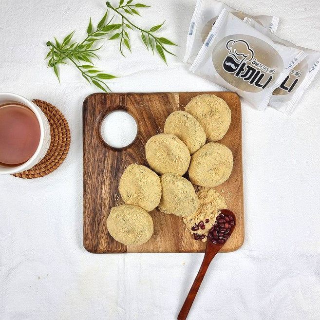 아끼니 콩쑥개떡 16개입 영양간식 개업떡 아침대용, 50g, 1