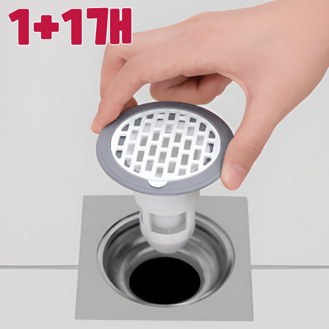 [1+1]짐써밋 화장실 하수구트랩 배수구 냄새차단, 화이트, 2개