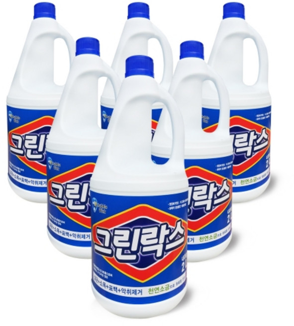 버블윅 그린락스 깔끔 욕실청소 주방청소 악취제거 2L x 6, 6개