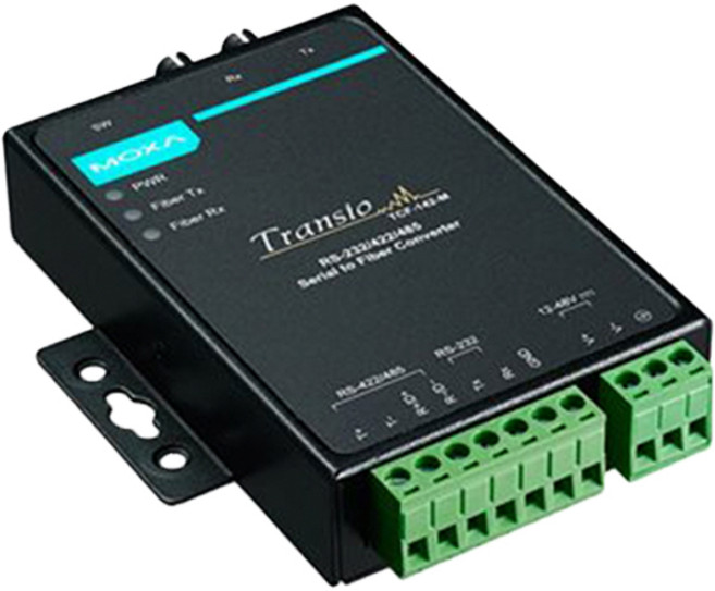 昌運監視器 MOXA TCF-142-M-ST RS-232/422/485 工業級 串列轉光纖轉換器, 1個, TCF-142M