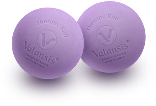 밸런시스 실리콘 마사지볼 2p, 1세트, 라일락퍼플