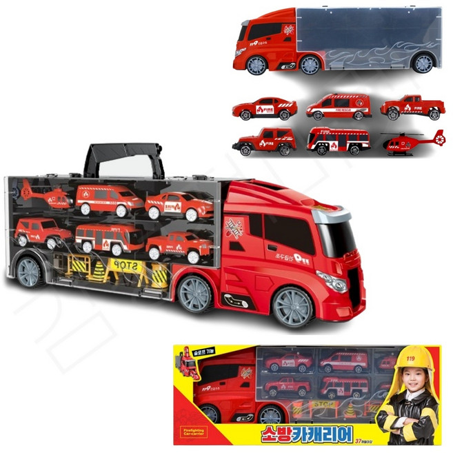 돌 아기 자동차 장난감 유아 소방차 2살 3살 4살 남아 선물 4세 여아, 1개