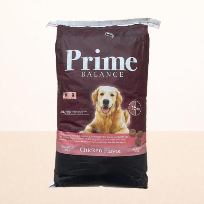 뉴트리나 프라임 밸런스 15kg 개사료 개사료대용량, 1개