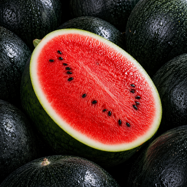 [산지직송] 국내산 100개한정 고당도선별 흑수박, 1개, 4kg 내외