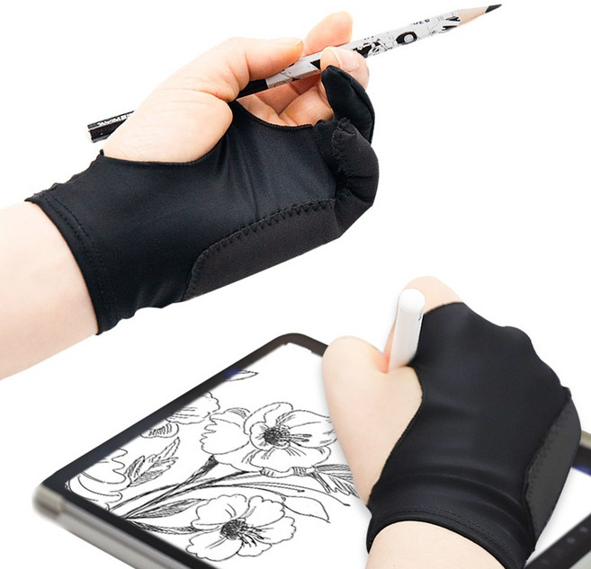 브리사 드로잉장갑 타블렛 그림 스케치 밀착형 아이패드 터치방지, 일반형, L, 1개