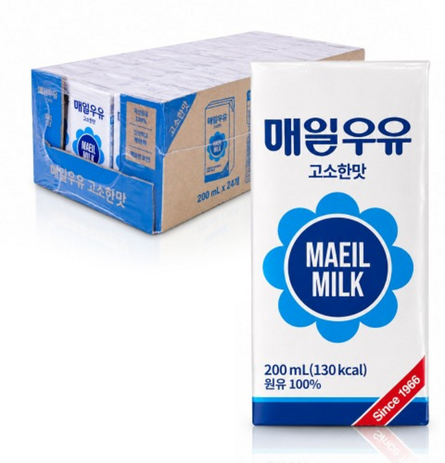 매일 멸균우유 고소한 200ml x 24개입 1박스 무, 1개, 200L