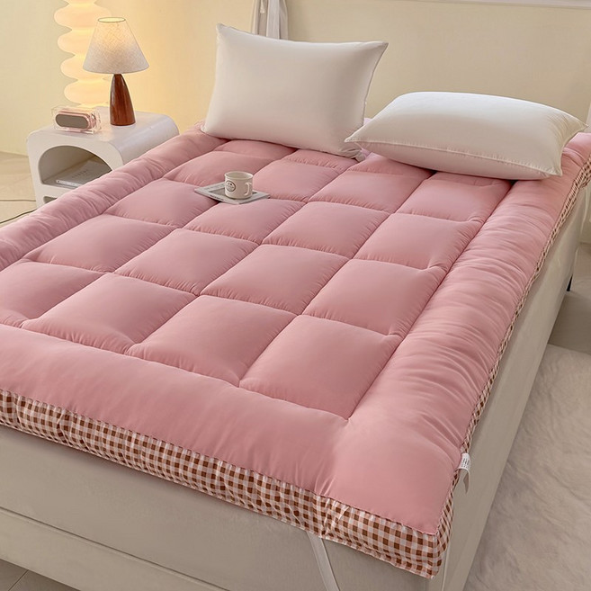 大豆纖維柔軟床墊, 素色粉色