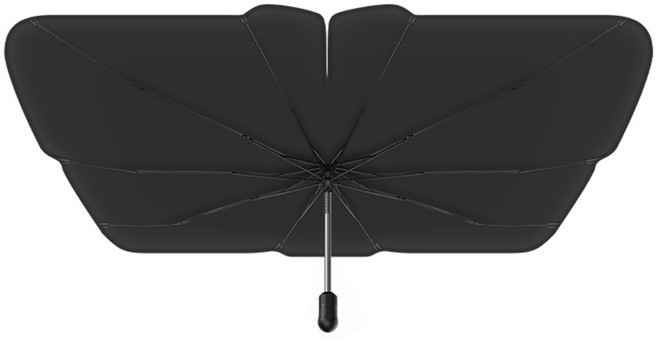 YZ 테슬라 앞유리 파라솔 프런트원도쉴도 자동차 파라솔우산 모델3 모델Y, 블랙, 1개
