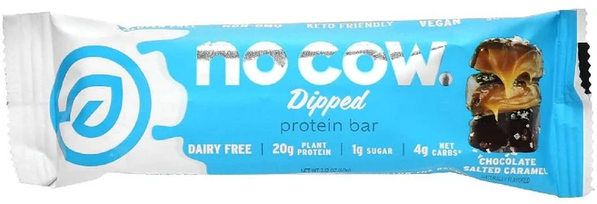 노카우 Dipped 단백질 바 초콜릿 솔티드 캐러멜 12개 개당 60g - 쿠팡