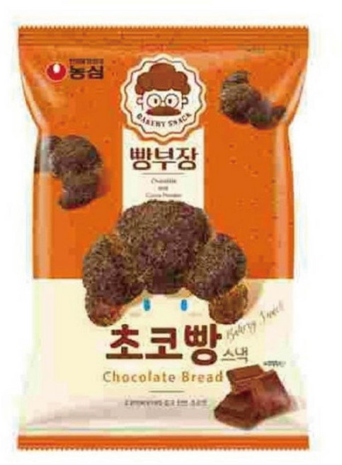 농심 빵부장 초코빵, 55g, 16개