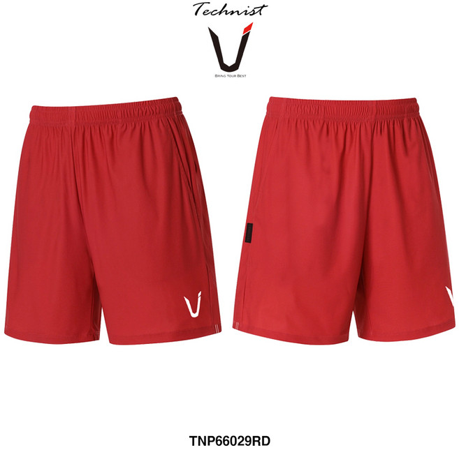 테크니스트 배드민턴 우븐 반바지 여성 3부 남성 4부 팬츠 레드 TNP66029RD