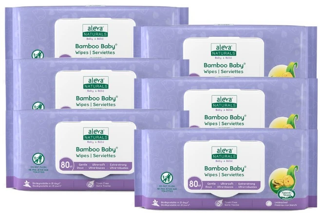Aleva Naturals 대나무 아기 물티슈 - 480개입, Aleva Naturals 대나무 아기 물티슈 - 48 - 쿠팡