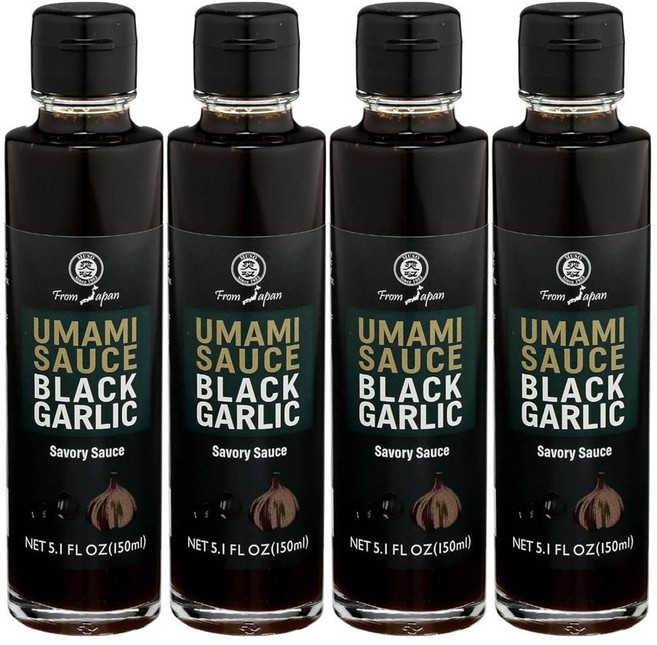 무소 일본 블랙 갈릭 우마미 소스, 4개, 150ml