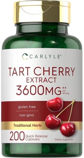 Carlyle Tart Cherry Capsules 2400mg 칼라일 타트 체리 추출, 200정, 2개 - 쿠팡